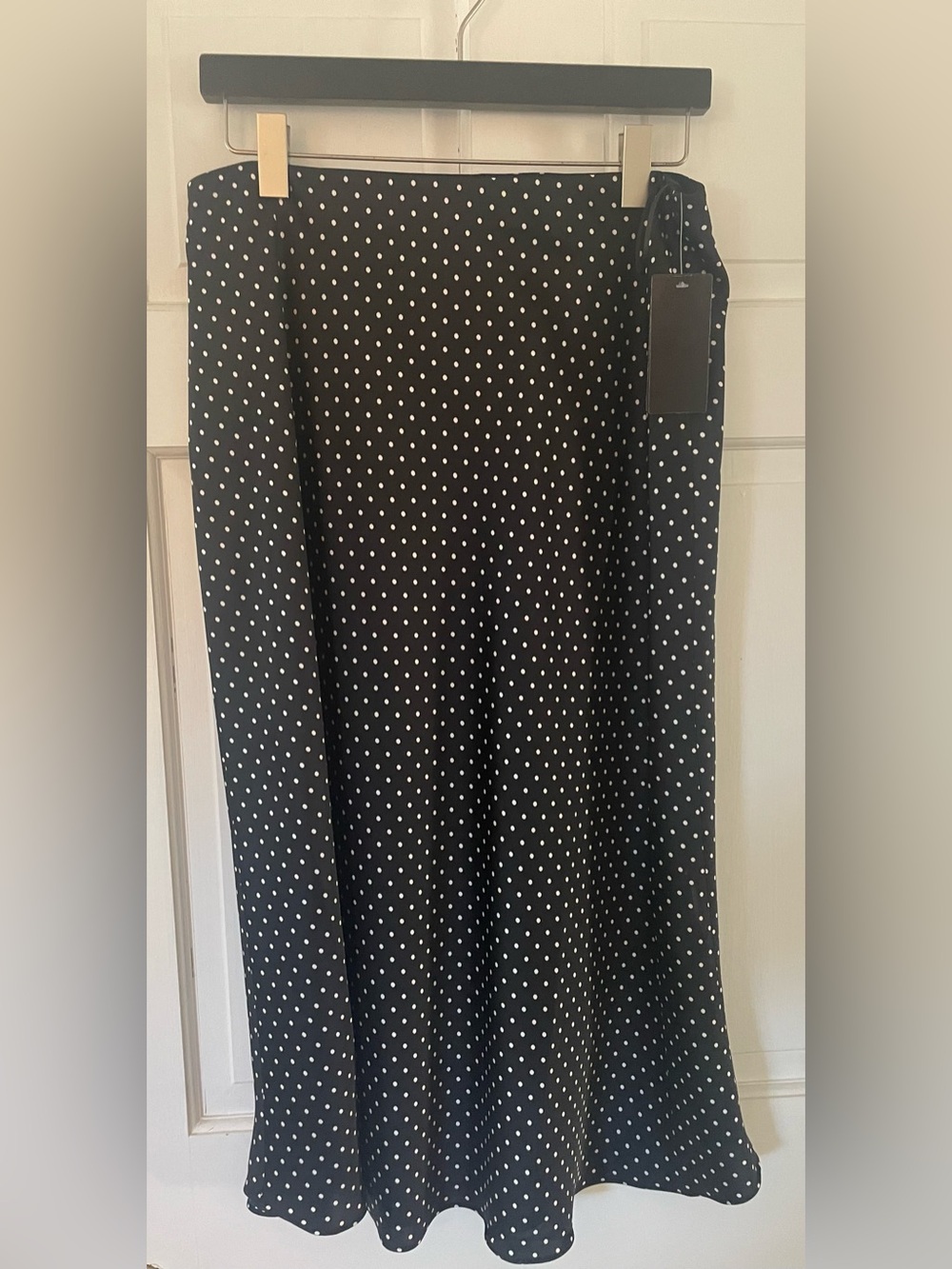 Black Polka Dot Midi Skirt - Picture 5 of 5